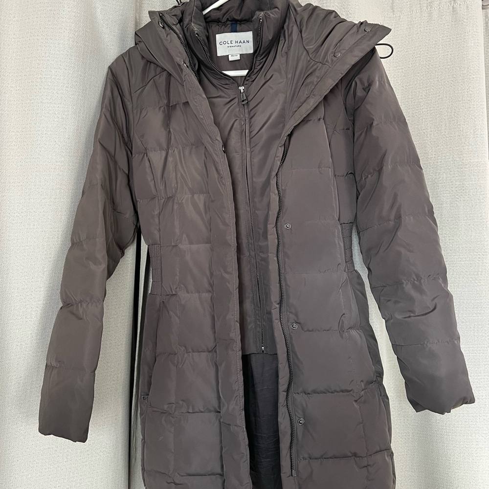 Cole Haan Women's Charcoal Puffer Jacket